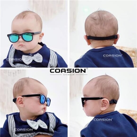 Polarized Baby Sunglasses Infant Toddler Flexible Strap Unbreakable UV - Picture 2 of 6